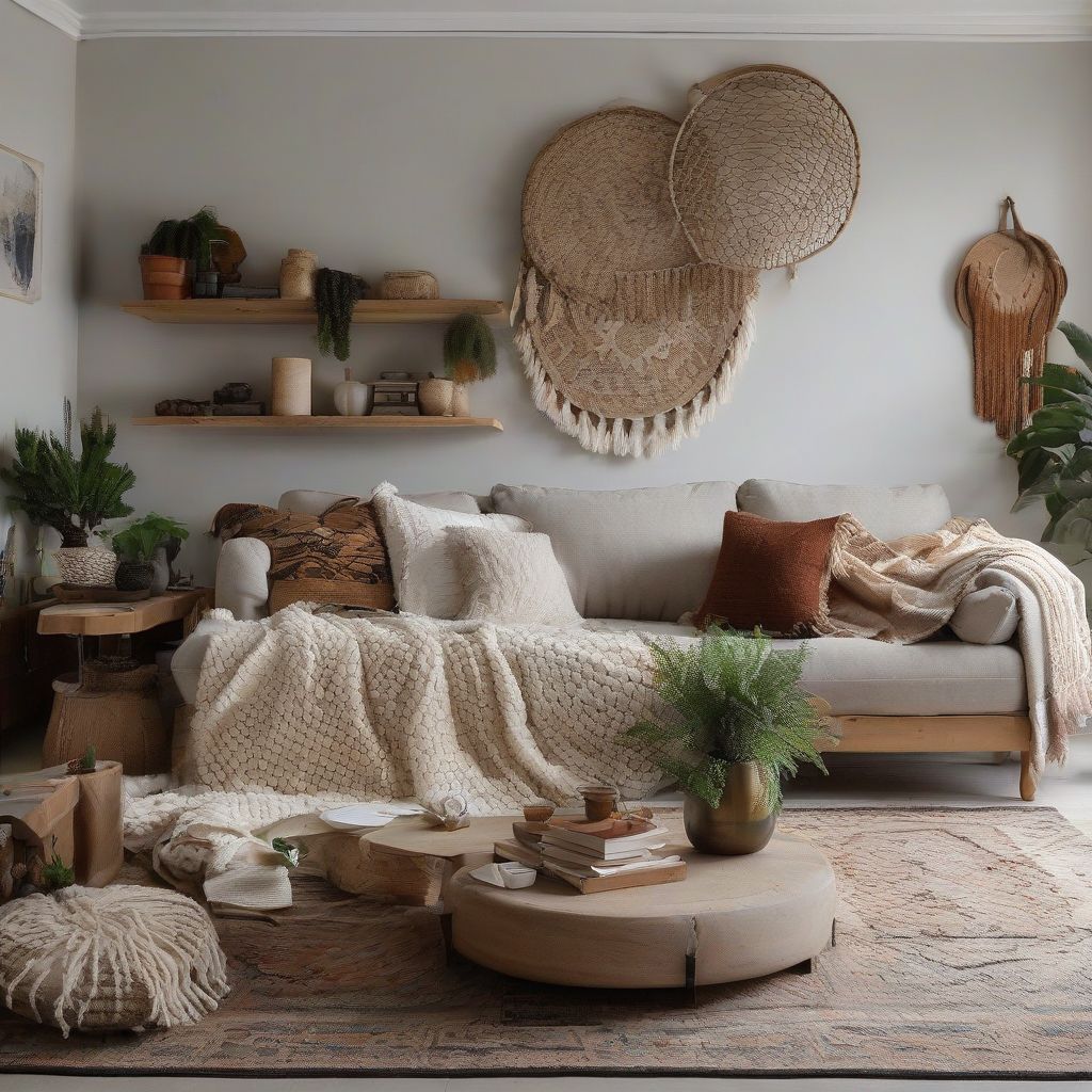 Living Room with Layered Textiles