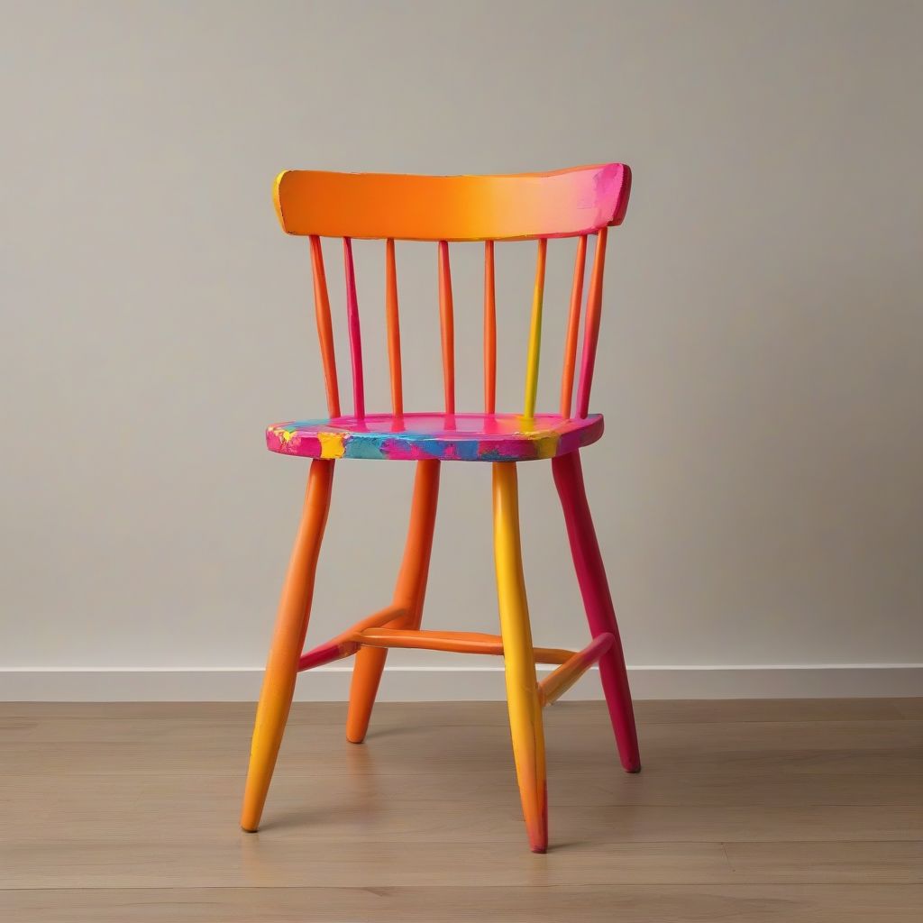 Painted Wooden Chair